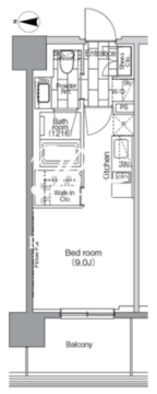 パークハビオ芝浦 805 間取り図