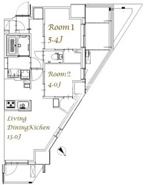 スプランディッド西日暮里 1106 間取り図