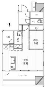 グランパセオ明大前 405 間取り図