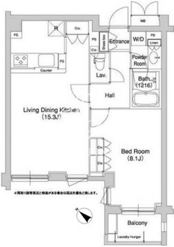 コンフォリア原宿 507 間取り図