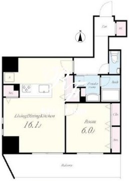 テアトル神南 1601 間取り図