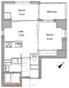 リビオメゾン上野入谷 1103 間取り図