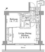 ワンルーフフラット月島 811 間取り図