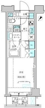 ヴィークブライト月島 402 間取り図