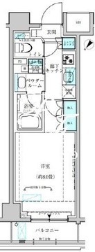 ヴィークブライト月島 503 間取り図