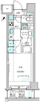 ヴィークブライト月島 304 間取り図