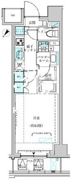 ヴィークブライト月島 604 間取り図