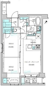 ヴィークブライト月島 701 間取り図