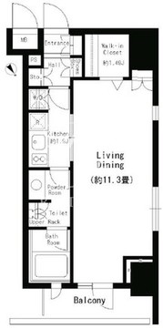 パークルージュ赤坂檜町 201 間取り図