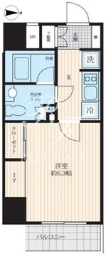 ログ両国 603 間取り図