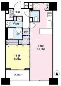 パークフラッツ中目黒 902 間取り図