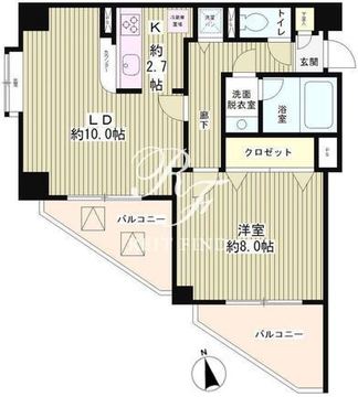 六本木プレイス 402 間取り図