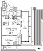 レジディア千駄木 603 間取り図
