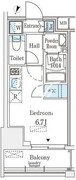 リージア大井町 1306 間取り図