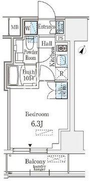 ベルファース大井町グランデ 303 間取り図