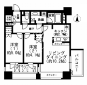 レジディア市ヶ谷 707 間取り図