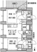 東雲キャナルコートCODAN 14-717 間取り図