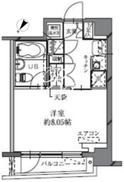 HF八丁堀レジデンス2 1205 間取り図