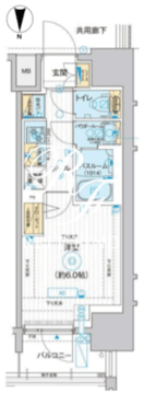 ディームス品川南大井 418 間取り図