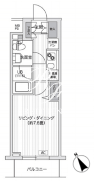 プライマル五反田 604 間取り図