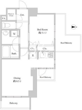 ルクレ東上野レジデンス 1202 間取り図