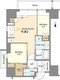 インプレストレジデンス上野ジアーキテクト 1304 間取り図