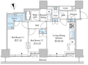 ベルファース芝浦タワー 2401 間取り図