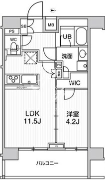 ジェノヴィア三ノ輪2スカイガーデン 1202 間取り図