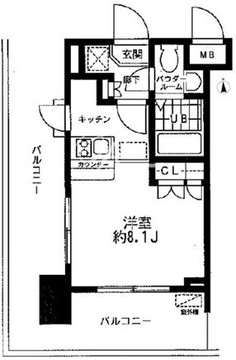 レジディア大森東 705 間取り図