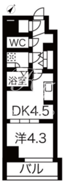 ルネサンスコート築地 302 間取り図