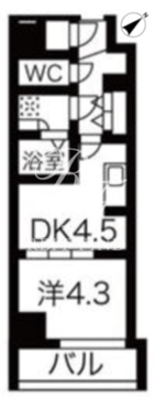 ルネサンスコート築地 402 間取り図