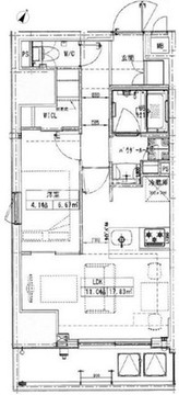 ルネサンスコート築地 201 間取り図