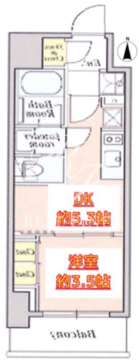 クレストコート本所吾妻橋 402 間取り図