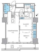 ルフォンプログレ渋谷ヒルトップ 1702 間取り図