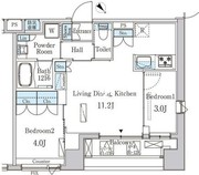 プライマル中央MINATO 1305 間取り図