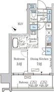 プライマル中央MINATO 503 間取り図