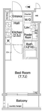 コンフォリア麻布イースト 208 間取り図