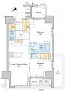 プラウドフラット西日暮里 801 間取り図