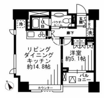 レジディア勝どき 403 間取り図