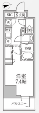 レジディア新御徒町2 705 間取り図