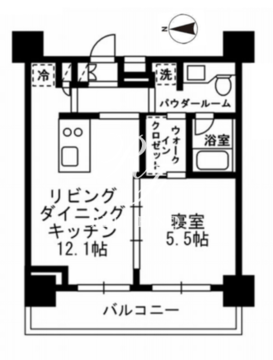 レジディア文京湯島3 1103 間取り図