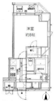 クリアルプレミア浅草橋 801 間取り図