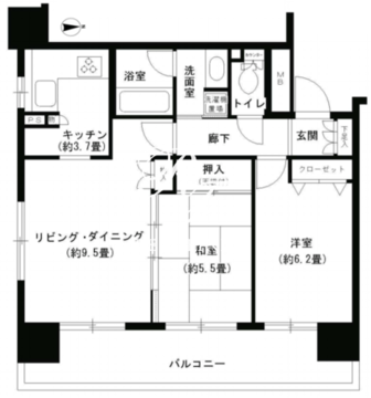 パークキューブ浅草田原町 605 間取り図