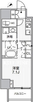 シーズンフラッツ根岸 803 間取り図