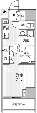 シーズンフラッツ根岸 502 間取り図