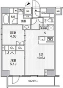 ドゥーエ三ノ輪1 1202 間取り図