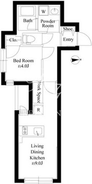 ゲートマークス三軒茶屋 205 間取り図