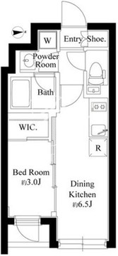 ゲートマークス三軒茶屋 304 間取り図