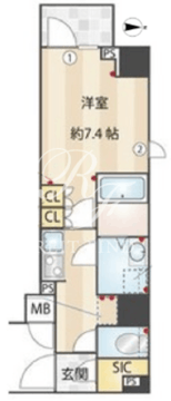 グランパセオ両国ノース 401 間取り図