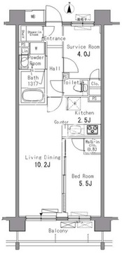 パークアクシス滝野川 205 間取り図